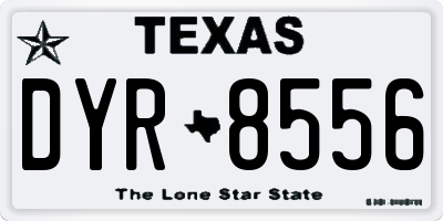 TX license plate DYR8556