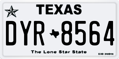 TX license plate DYR8564