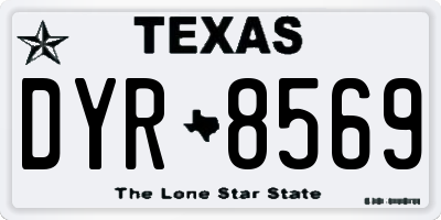 TX license plate DYR8569