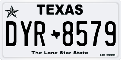 TX license plate DYR8579