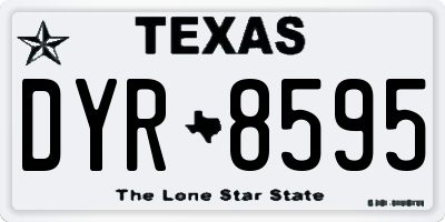 TX license plate DYR8595