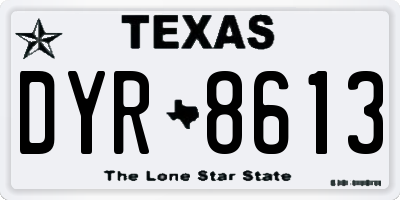 TX license plate DYR8613
