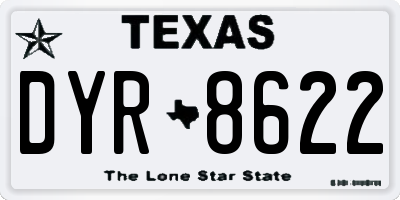 TX license plate DYR8622