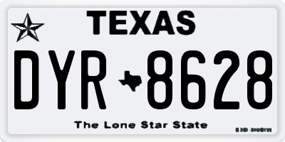 TX license plate DYR8628