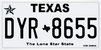 TX license plate DYR8655