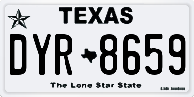 TX license plate DYR8659