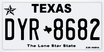 TX license plate DYR8682