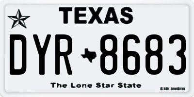 TX license plate DYR8683