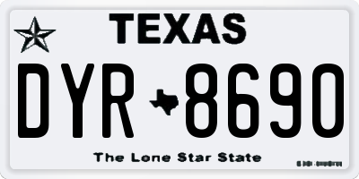 TX license plate DYR8690