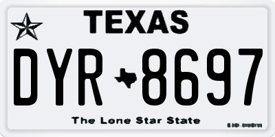 TX license plate DYR8697