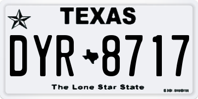 TX license plate DYR8717