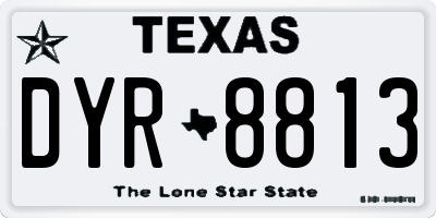 TX license plate DYR8813