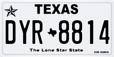 TX license plate DYR8814