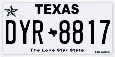 TX license plate DYR8817