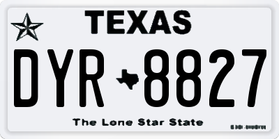 TX license plate DYR8827