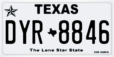 TX license plate DYR8846