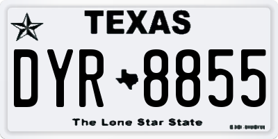 TX license plate DYR8855
