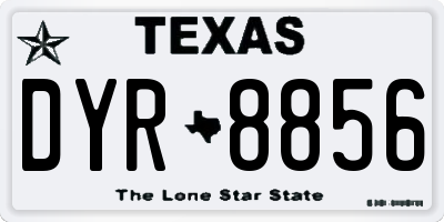 TX license plate DYR8856