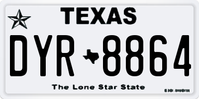 TX license plate DYR8864