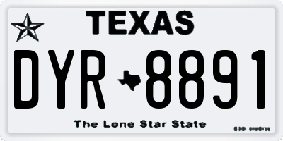 TX license plate DYR8891