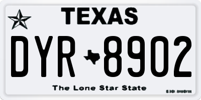 TX license plate DYR8902