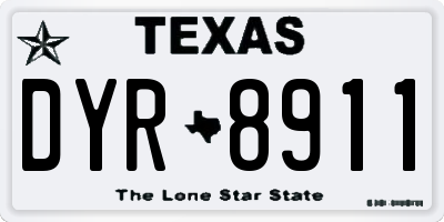 TX license plate DYR8911