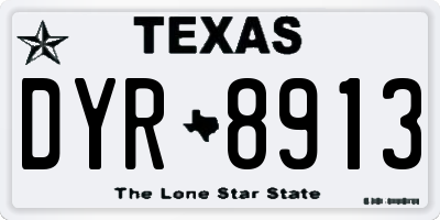 TX license plate DYR8913