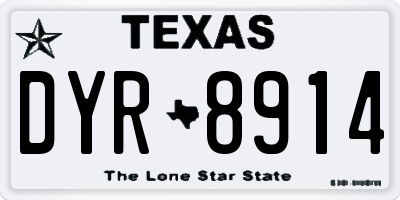 TX license plate DYR8914