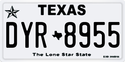TX license plate DYR8955