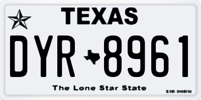 TX license plate DYR8961