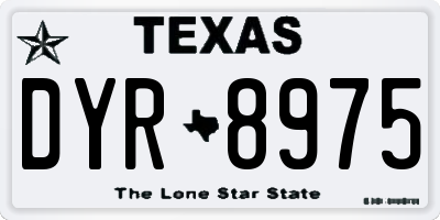 TX license plate DYR8975