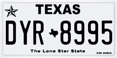 TX license plate DYR8995