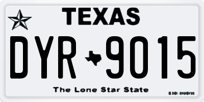 TX license plate DYR9015