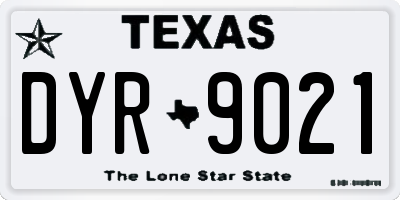TX license plate DYR9021