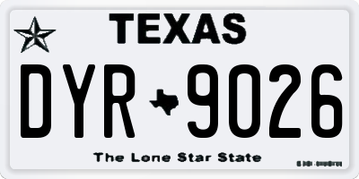 TX license plate DYR9026
