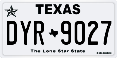 TX license plate DYR9027