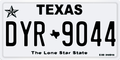 TX license plate DYR9044