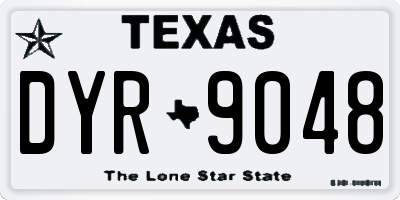 TX license plate DYR9048