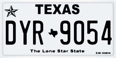 TX license plate DYR9054