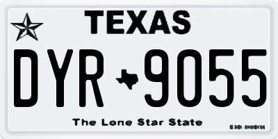 TX license plate DYR9055