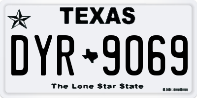 TX license plate DYR9069
