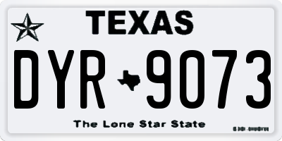 TX license plate DYR9073