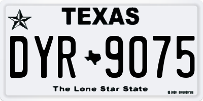 TX license plate DYR9075