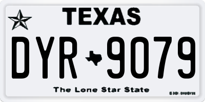 TX license plate DYR9079