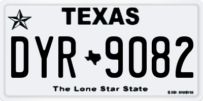 TX license plate DYR9082