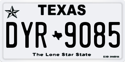 TX license plate DYR9085