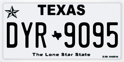 TX license plate DYR9095