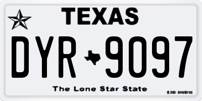 TX license plate DYR9097