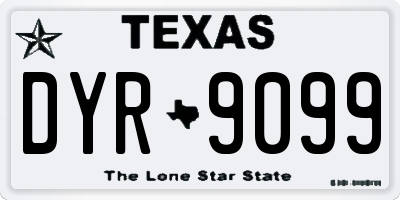 TX license plate DYR9099