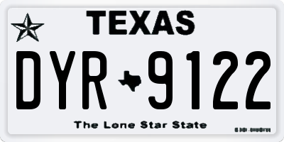 TX license plate DYR9122